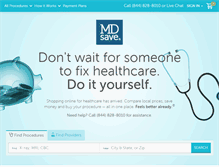 Tablet Screenshot of mdsave.com